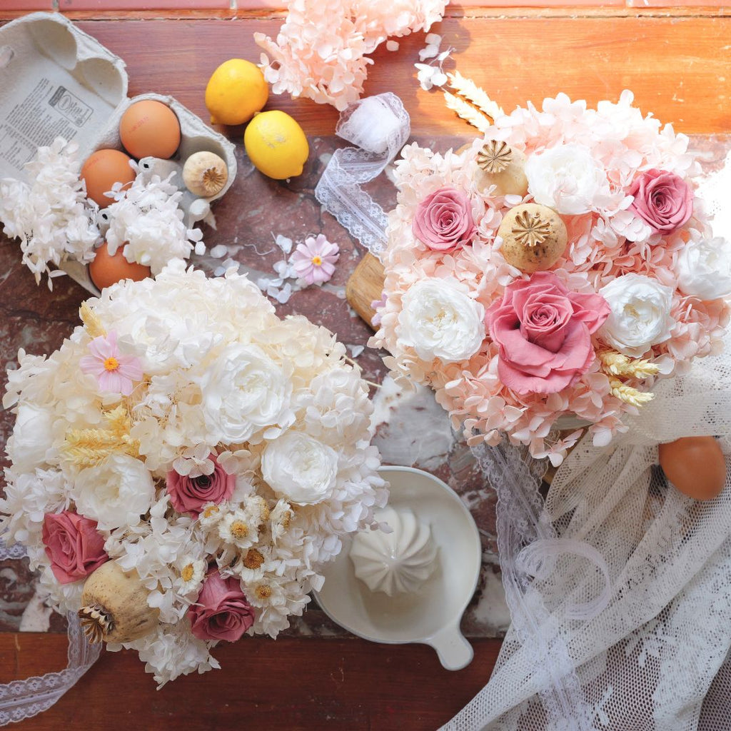 Collection I - The Cottage Garden | Everlasting Rose & Hydrangea Vase