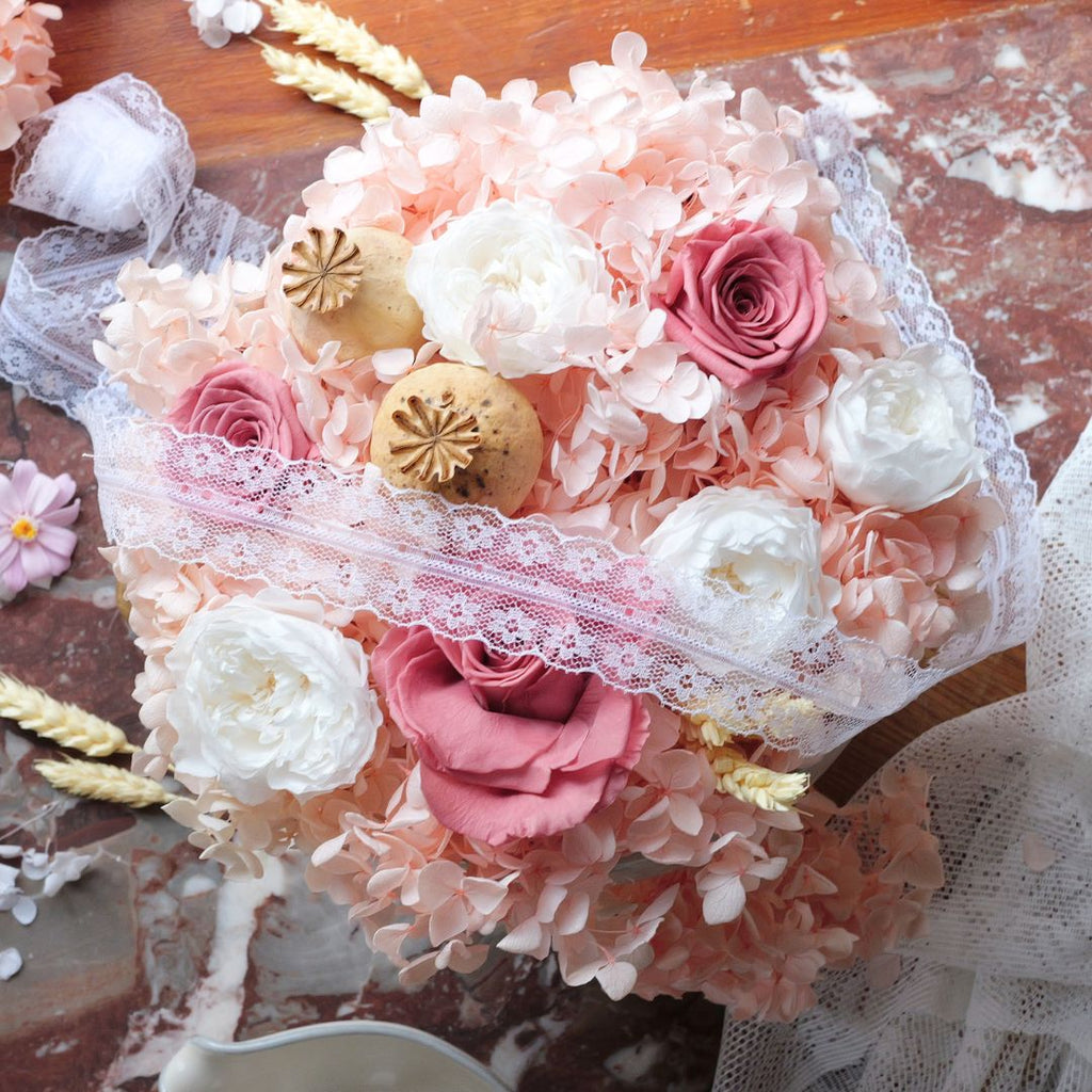 Collection I - The Cottage Garden | Everlasting Rose & Hydrangea Vase