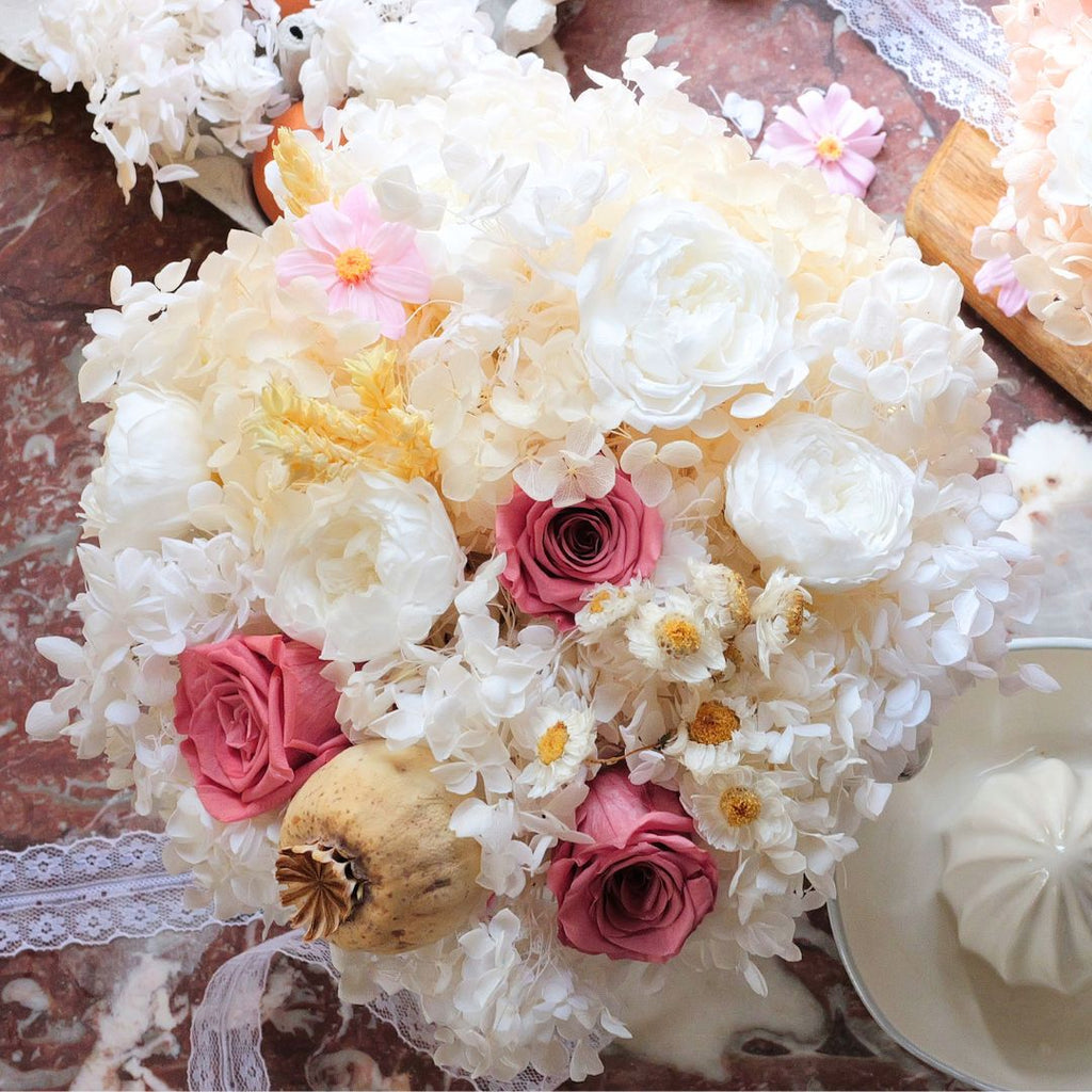 Collection I - The Cottage Garden | Everlasting Rose & Hydrangea Vase