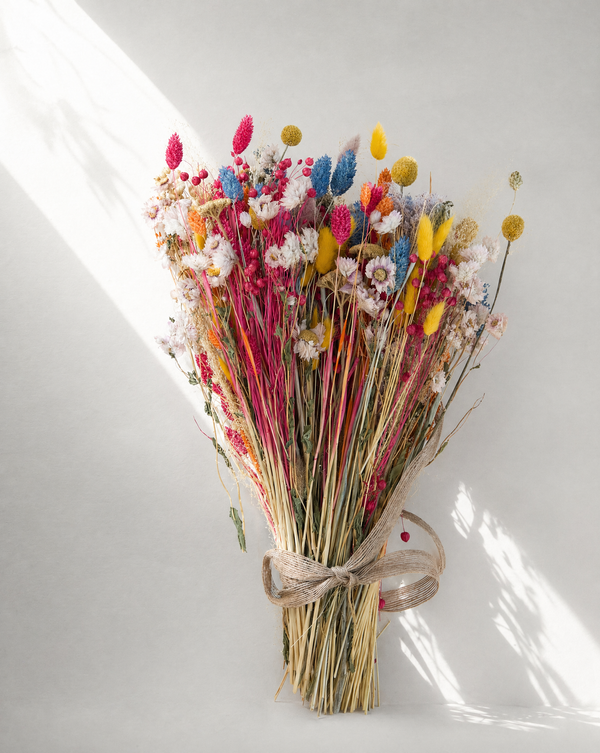 Hanabi (花火 — "fireworks") — Dried Flower Wedding Set | Bouquets, Boutonnières & Crowns