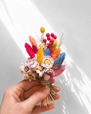 Hanabi (花火 — "fireworks") — Dried Flower Wedding Set | Bouquets, Boutonnières & Crowns