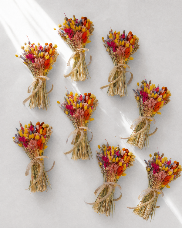 Hanabi (花火 — "fireworks") — Dried Flower Wedding Set | Bouquets, Boutonnières & Crowns